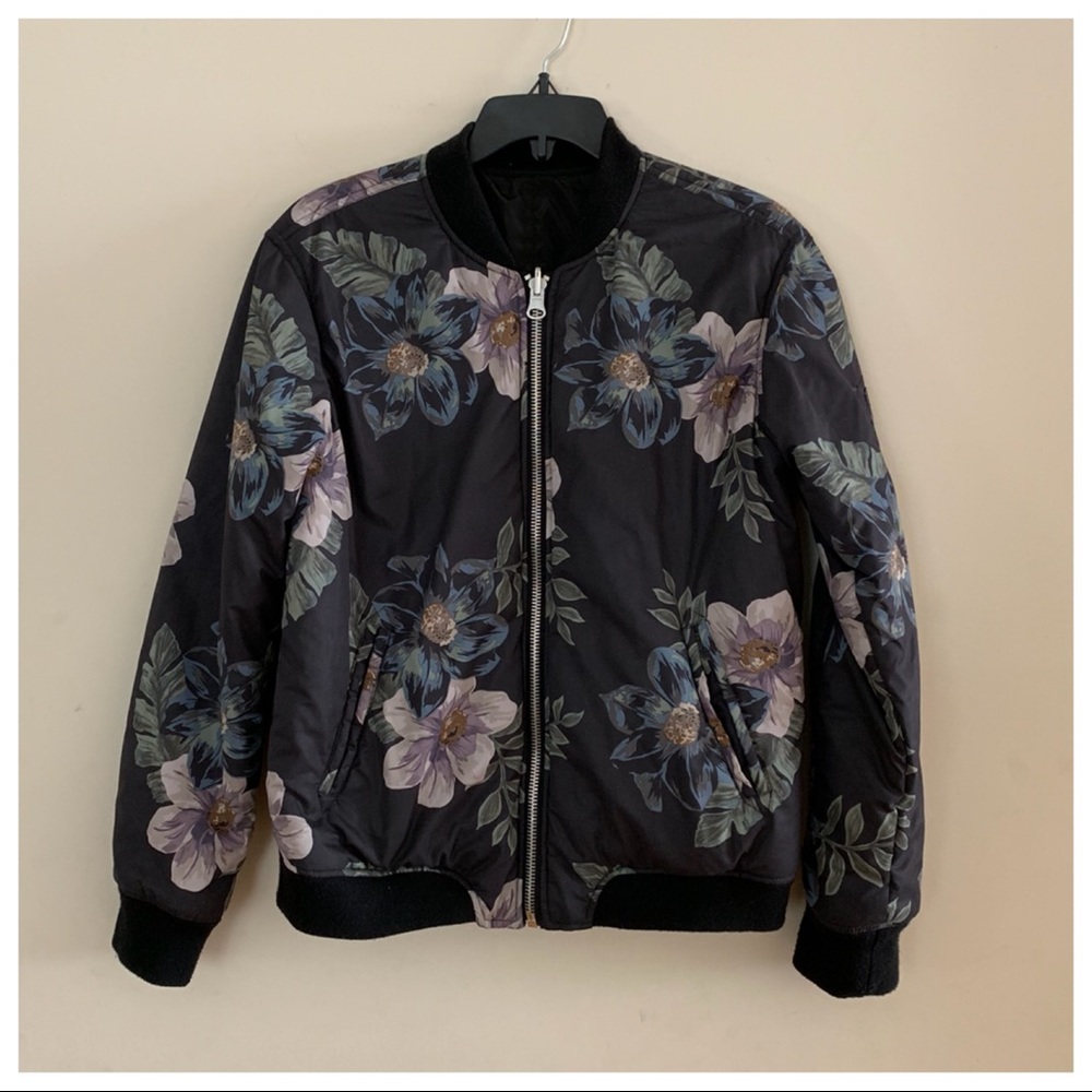 Floral bomber jacket